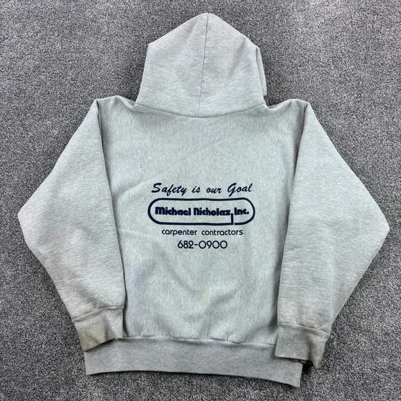 Vintage‎ Camber Hoodie Mens Large Gray Full Zip Sweatshirt Heavyweight Company